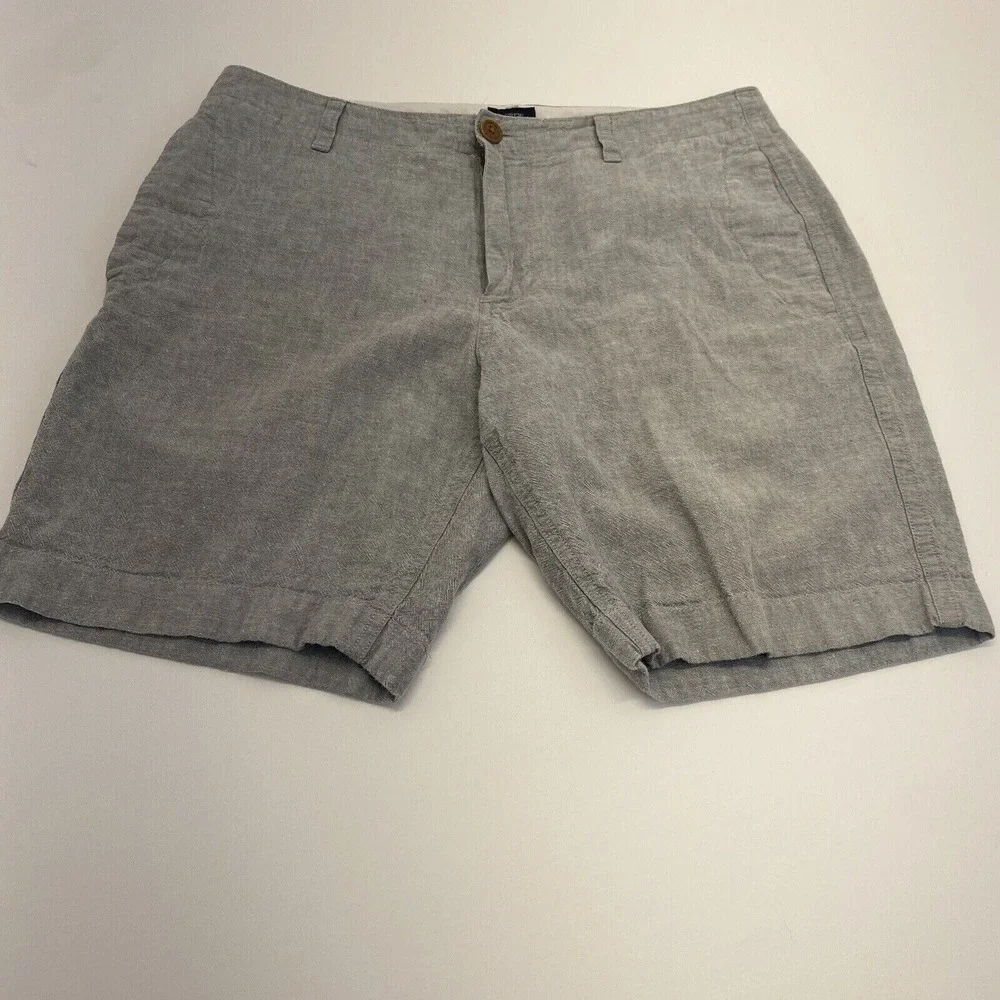 J Crew Shorts Mens Size 33 Chino Flat Front‎ Straight Leg Adult Casual Gray